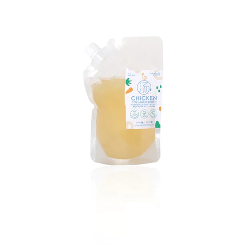 chicken collagen stock for babies in a pouch